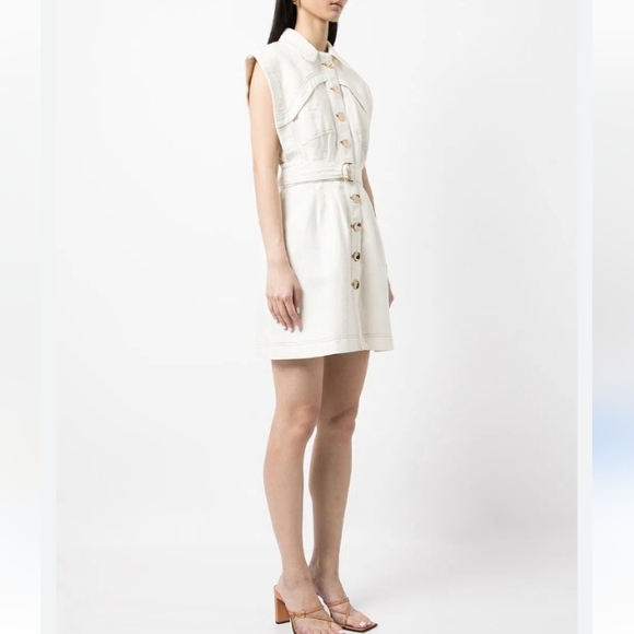 Acler Westcroft Dress In Ivory 4US - Picture 2 of 16